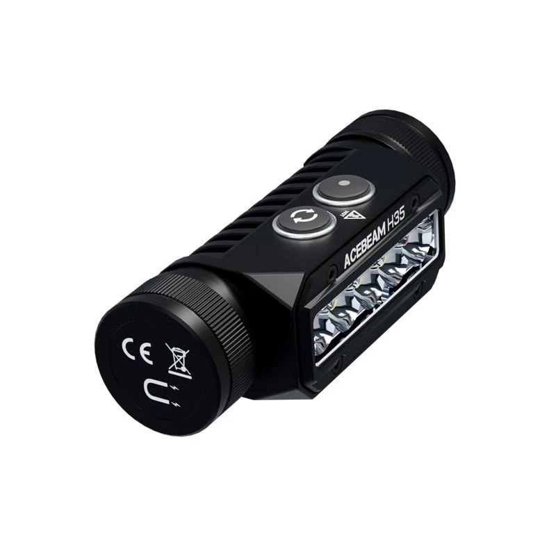 Peavõruga taskulamp AceBeam H35 — LED-pealamp, max 2600 lm, 170 m valgusvihk, IP68, 18650 3800 mAh, 216 h tööaeg