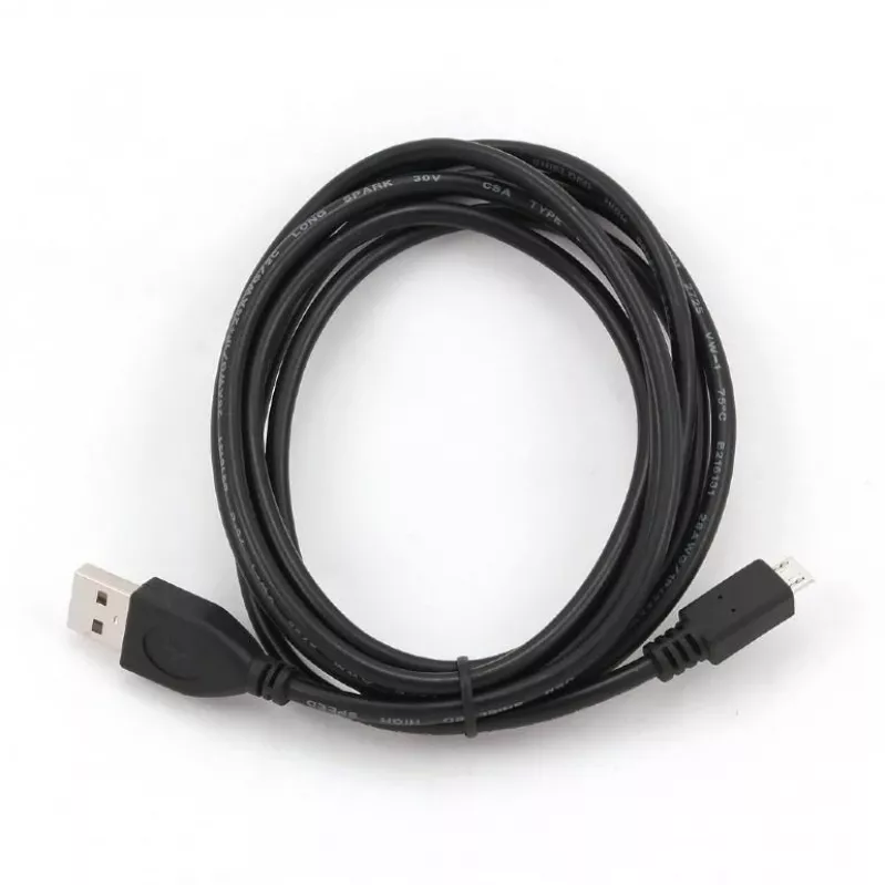 Gembird CCP-MUSB2-AMBM-0.1M USB-kaabel USB2 Micro-USB-le Must