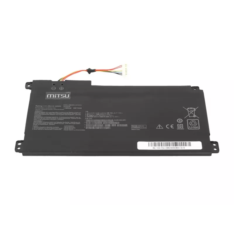 Aku MITSU B31N912 ASUS E410MA jaoks, 3550 mAh, Li-ion