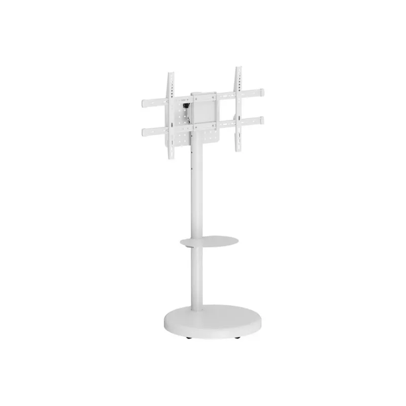TECHLY Põrandaalus koos käru riiuliga LCD/LED/Plasma TV 37-86 tolli Valge