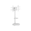 TECHLY Põrandaalus koos käru riiuliga LCD/LED/Plasma TV 37-86 tolli Valge