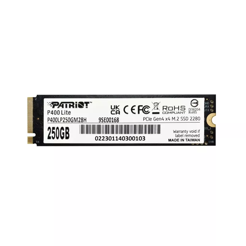SSD-ketas Patriot Memory P400 Lite 250 GB M.2 PCI Express 4.0 NVMe