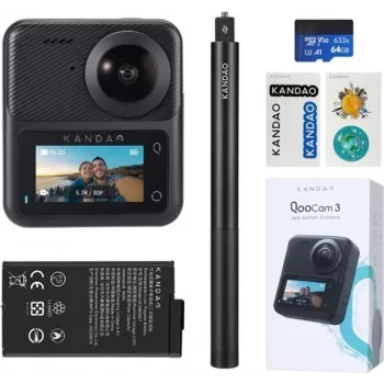 Action-kaamera KanDao QooCam 3 Travel Combo — 360° jäädvustus, 4K video, 3D tugi
