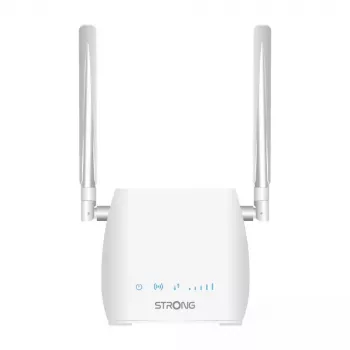 Kaasaskantav ruuter STRONG 300M üheribaline 2,4 GHz Wi‑Fi 4 (802.11n) kiire Ethernet 4G valge