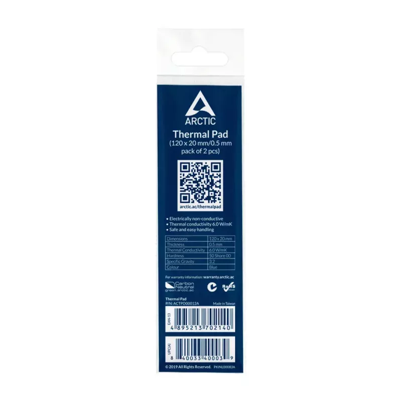 Termopadi ARCTIC TP-2 APT2560 Performance 120x20 mm 0,5 mm