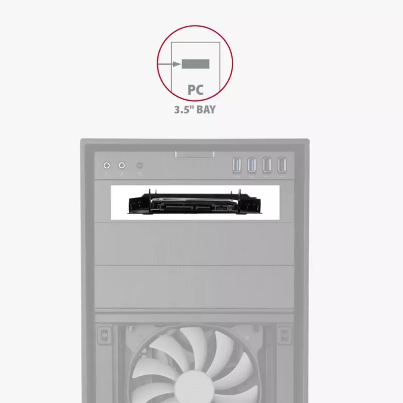 AXAGON RHD-P25 metallraam 2x 2,5 inch kuni 3,5/PCI