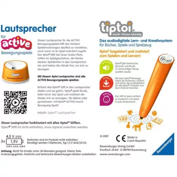 Valjuhääldi Ravensburger tiptoi 00093 mitmevärviline AAA-aku