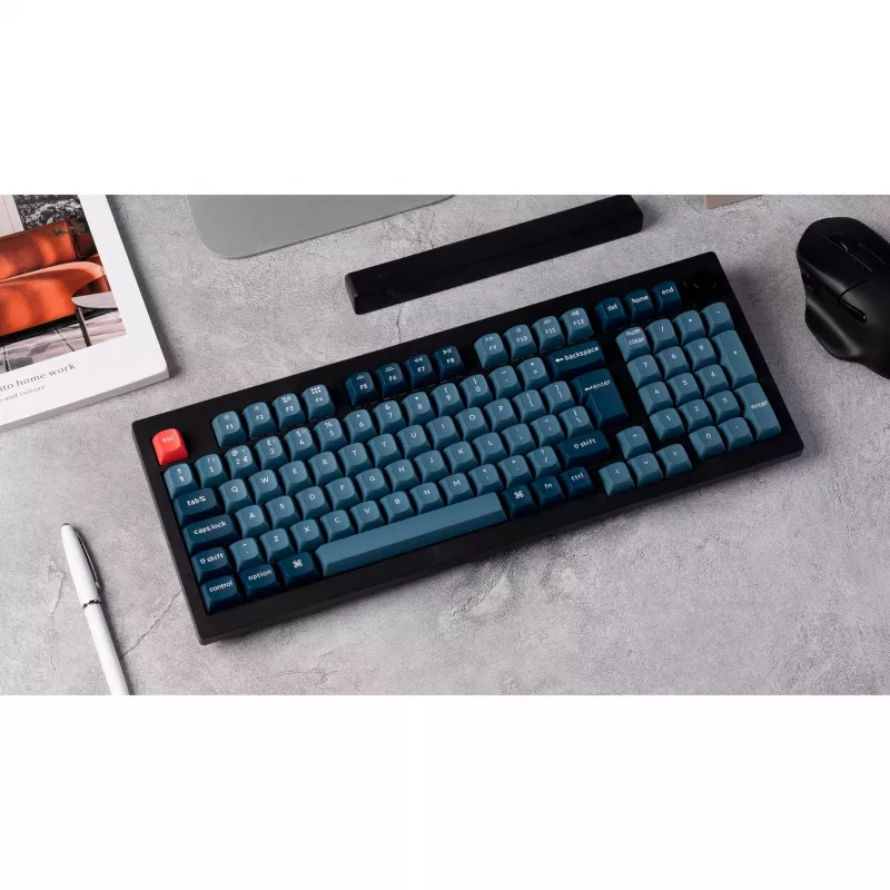 V5 Max, mänguklaviatuur must/sinakashall, DE-paigutus, Gateron Jupiter Banana, Hot-Swap, RGB