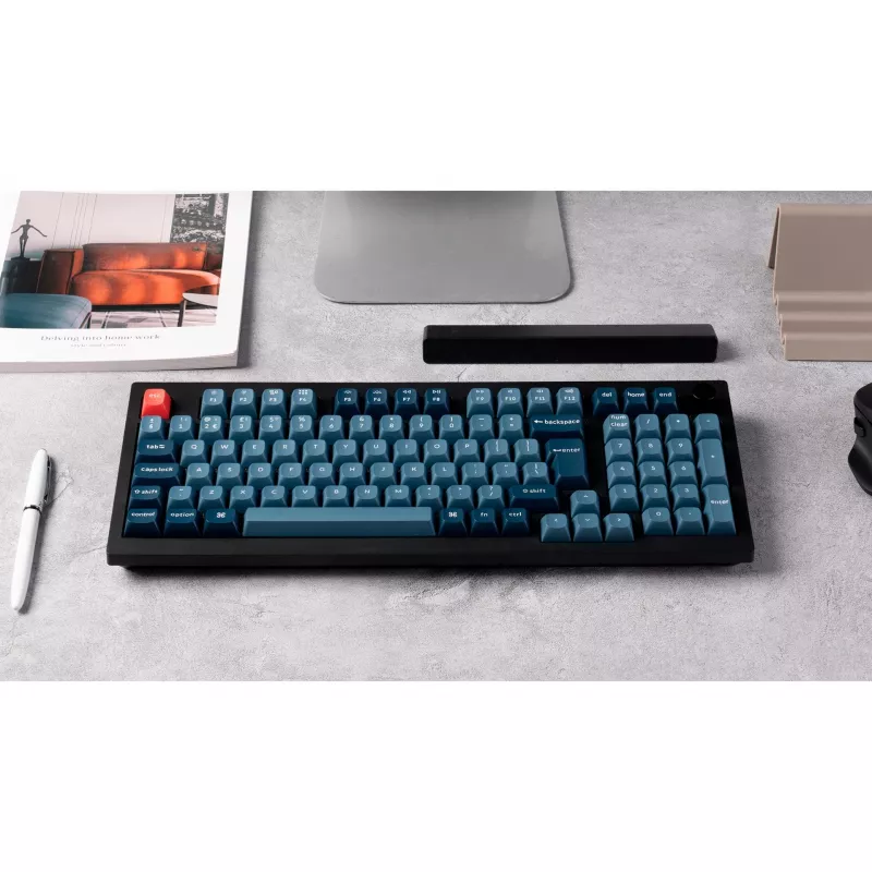 V5 Max, mänguklaviatuur must/sinakashall, DE-paigutus, Gateron Jupiter Banana, Hot-Swap, RGB