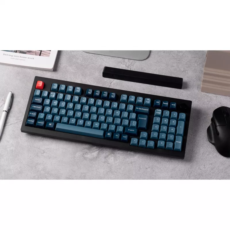V5 Max, mänguklaviatuur must/sinakashall, DE-paigutus, Gateron Jupiter Banana, Hot-Swap, RGB