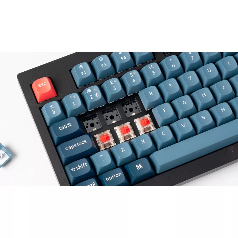 V5 Max, mänguklaviatuur must/sinakashall, DE-paigutus, Gateron Jupiter Banana, Hot-Swap, RGB
