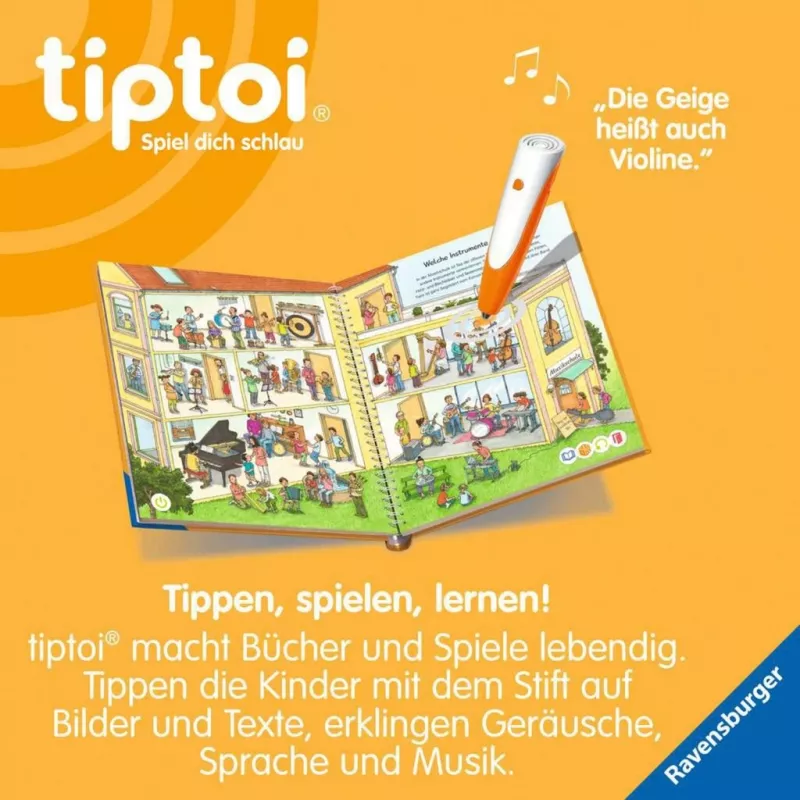 tiptoi Miks? Kuidas? Milleks? Avastame muusikat, õpiraamat