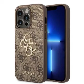 GUESS D?klas Guess GUHCP15L4GMGBR iPhone 15 Pro 6.1 ruda | ruda hardcase 4G Big Metal Logo