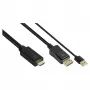 Alcasa HDMI-DP020 video kaabli adapter 2 m HDMI Type A DisplayPort Must