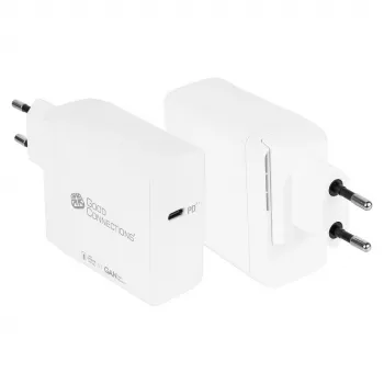 Mobiilseadme laadija Alcasa PCA-W005W universaalne valge vahelduvvooluga kiirlaadimine