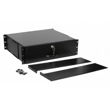 Sahtliüksus Equip Lukustatav Sahtel 19' 3U RAL9005 Must