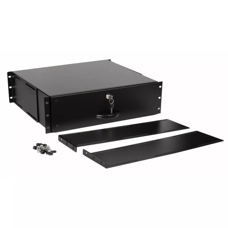 Sahtliüksus Equip Lukustatav Sahtel 19' 3U RAL9005 Must