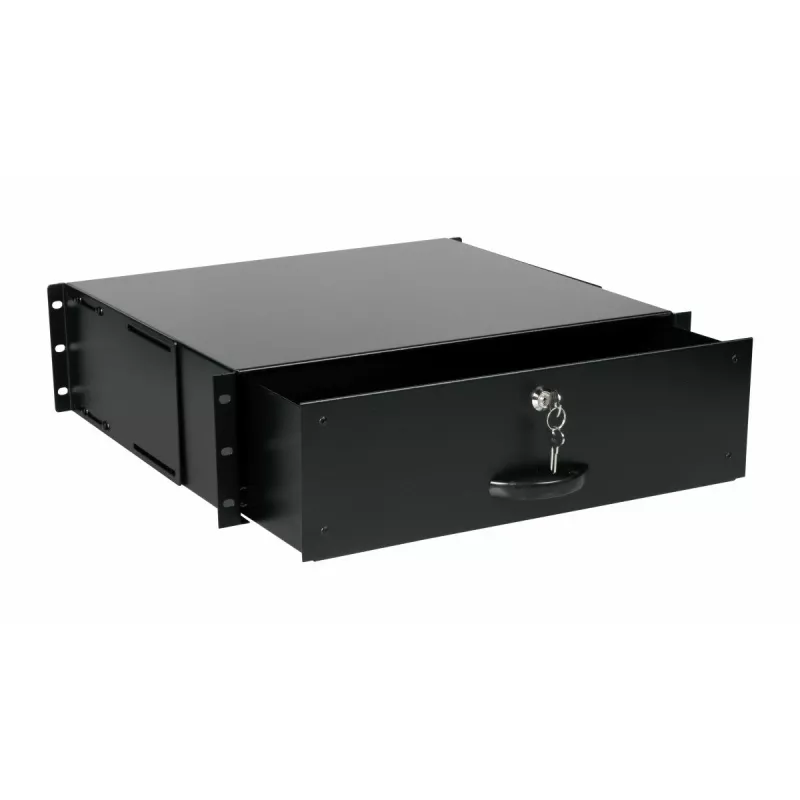 Sahtliüksus Equip Lukustatav Sahtel 19' 3U RAL9005 Must