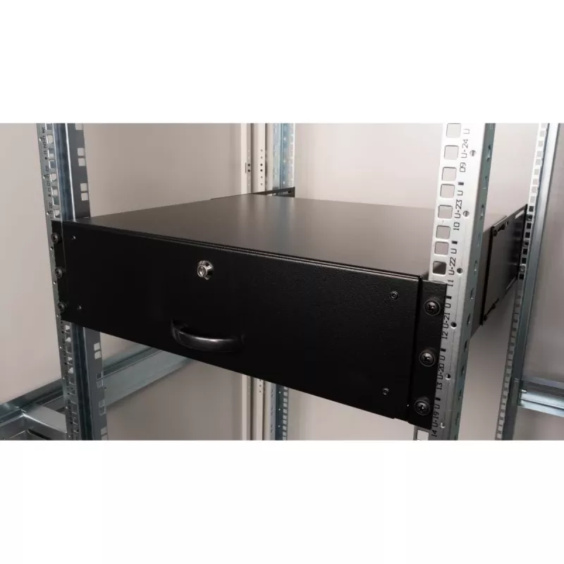 Sahtliüksus Equip Lukustatav Sahtel 19' 3U RAL9005 Must