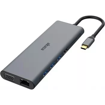 Akasa AK-CBCA28-18BK sülearvuti dokkimisjaam ja pordireplikaator juhtmega USB 3.2 Gen 1 (3.1 Gen 1) USB-C must - hall (AK-CBCA28-18BK)