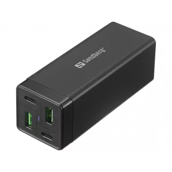 SANDBERG toiteplokk - 65 W - 3,25 A - PD, QC - 4 väljundporti (2 x USB, 2 x USB-C)