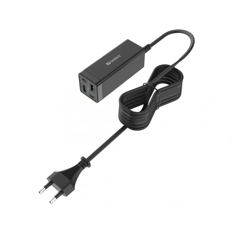 SANDBERG toiteplokk - 65 W - 3,25 A - PD, QC - 4 väljundporti (2 x USB, 2 x USB-C)