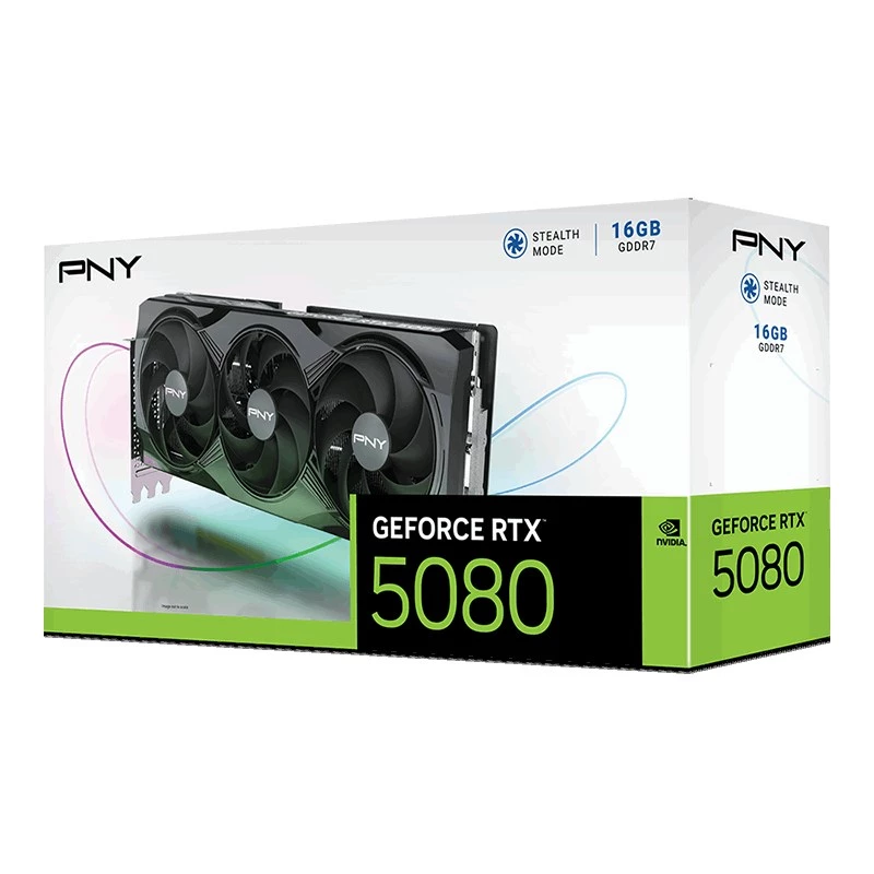 PNY GeForce RTX 5080 Triple Fan graafikakaart, 16 GB GDDR7, PCI Express 5.0