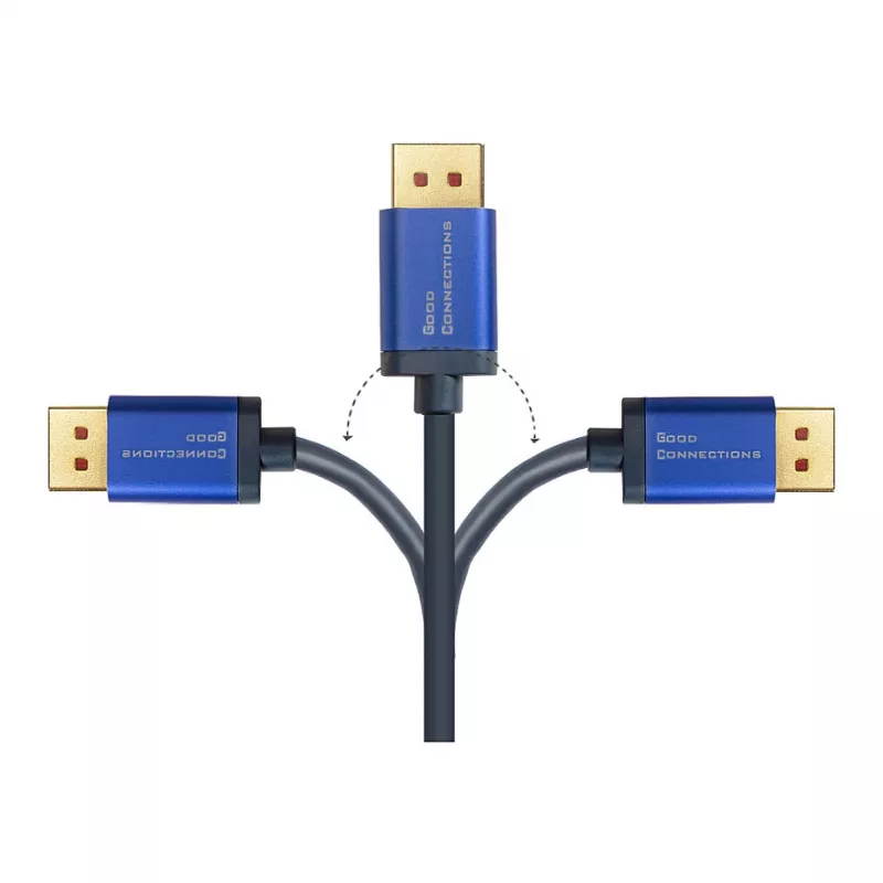 Video kaabliadapter Alcasa 4860-SF030B 3m DisplayPort HDMI Must Blue