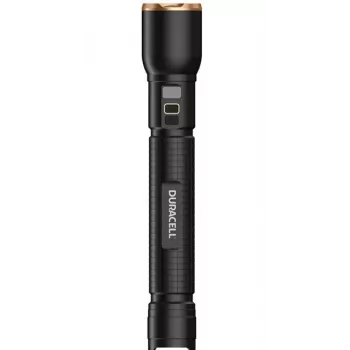 Taskulamp Duracell DF4000R must — käeshoitav laetav taskulamp, kompaktne disain