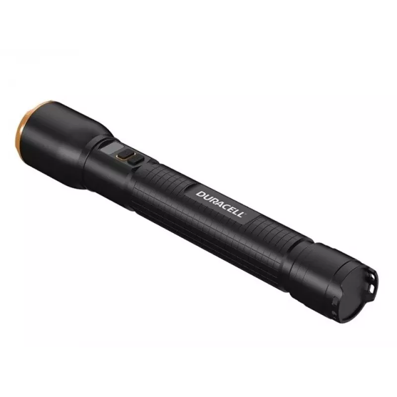 Taskulamp Duracell DF4000R must — käeshoitav laetav taskulamp, kompaktne disain