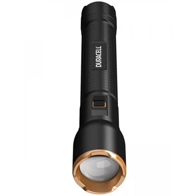 Taskulamp Duracell DF4000R must — käeshoitav laetav taskulamp, kompaktne disain