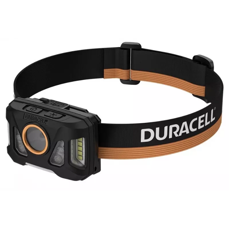 Pealamp Duracell DH1000R — must/oranž, laetav käed-vabad valgusti