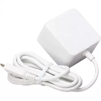 Ametlik Raspberry toiteplokk PI 3, toiteplokk valge