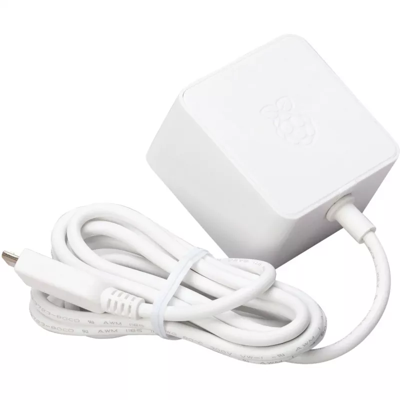 Ametlik Raspberry toiteplokk PI 3, toiteplokk valge