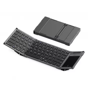 Inateck KB06101_STEEL GRAY klaviatuur Kodune RF-juhtmevaba + Bluetooth QWERTZ Inglise Must