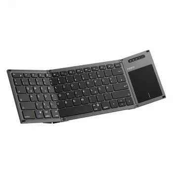 Inateck KB06101_STEEL GRAY klaviatuur Kodune RF-juhtmevaba + Bluetooth QWERTZ Inglise Must