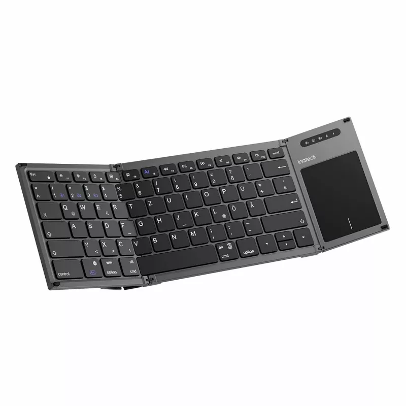 Inateck KB06101_STEEL GRAY klaviatuur Kodune RF-juhtmevaba + Bluetooth QWERTZ Inglise Must