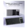 Inateck KB06101_STEEL GRAY klaviatuur Kodune RF-juhtmevaba + Bluetooth QWERTZ Inglise Must