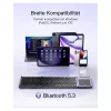 Inateck KB06101_STEEL GRAY klaviatuur Kodune RF-juhtmevaba + Bluetooth QWERTZ Inglise Must