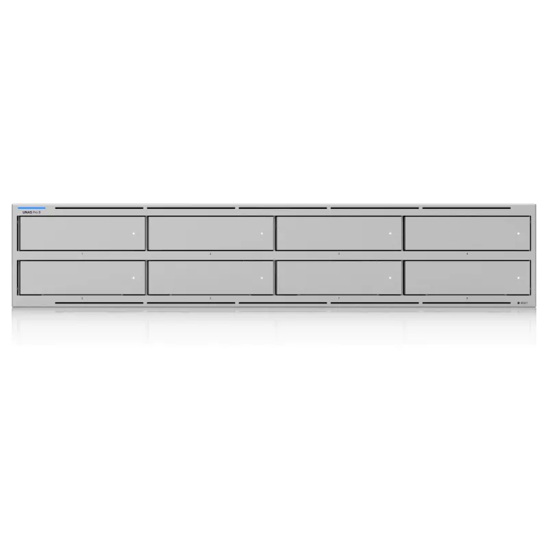 Ubiquiti UniFi UNAS Pro 8 võrgusalvesti, 2HE, rackmount, 10 Gbps, 8x HDD / 2x M.2 pesa UniFi integratsioonid (UNAS-PRO-8)