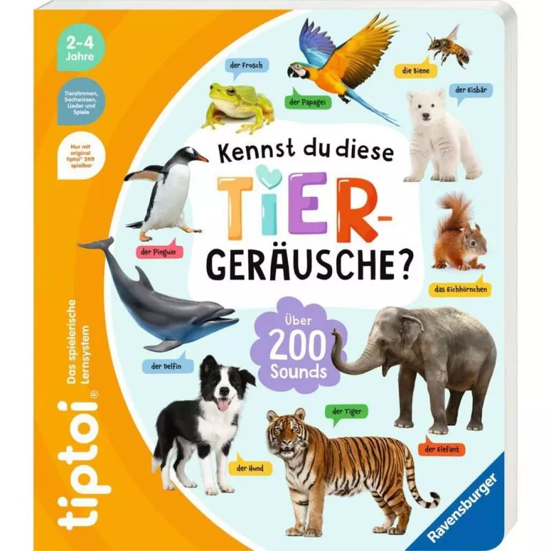 tiptoi Kennst du diese Animal Sounds?, Õpperaamat