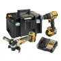 DeWalt DCK2026P2T-QW kombokomplekt DCD805 + DCG405, 18 V XR 2×5,0 Ah must, kollane