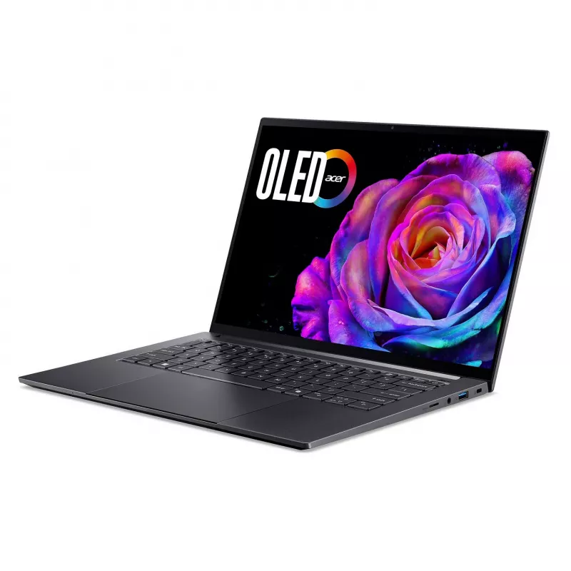 Sülearvuti Acer Swift X 14 OLED SFX14-73G-975F NX.J81EG.004 — 14,5 tolli 2880×1800, Intel Core Ultra 9 285H, 2TB SSD, GeForce RTX 5070, HDMI/USB-C, Windows 11 Home