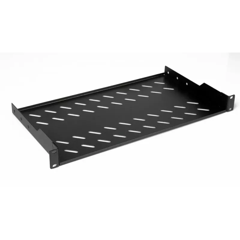 Riiuli riiul EQUIP Fixed Shelf 19-tolline, 1U, 400 mm sügavus, must, 485 mm laius