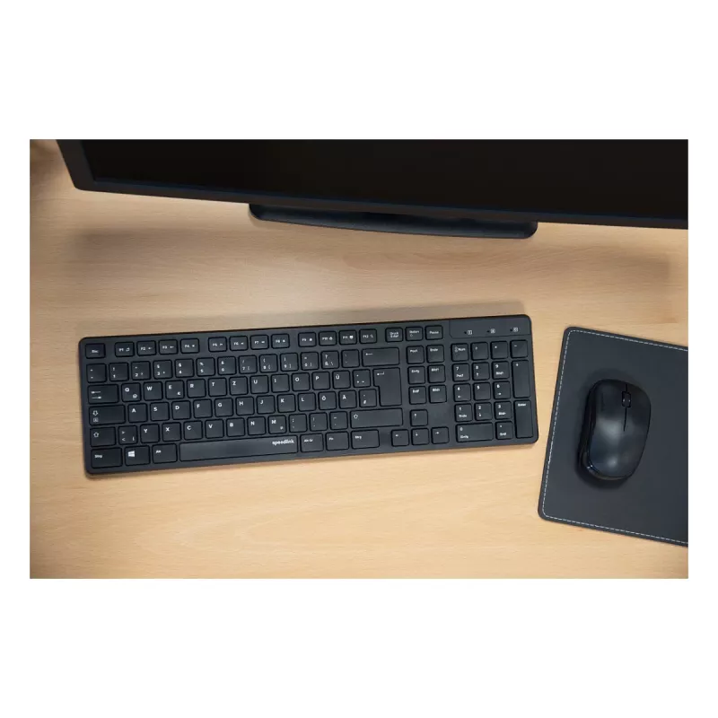Juhtmevaba lauakomplekt Speedlink SIGNIUM SL-640303-BK Must — DE paigutus, juhtmevaba klaviatuur ja hiir