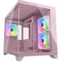 Mini Tower PC Case Cougar FV150 ARGB — roosa, toetab 2x 120/140 mm külgventilaatoreid, 1x 120 mm tagaventilaatorit, 2.5 tolli/3.5 tolli HDD, 285×435×365 mm