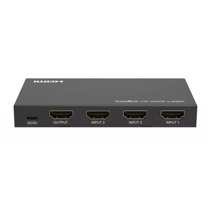 Video switch MicroConnect MC-HDMISWITCH0301-4K 4K 60Hz Metal Must