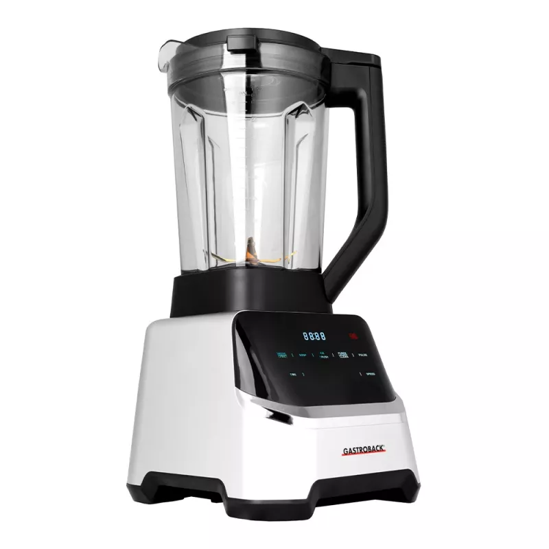 Lauapealne blender GASTROBACK Mix & Soup (2000 W, 2 L, Tritan-kann, titaanlõiketerad, puutjuhtimine, must/roostevaba teras)