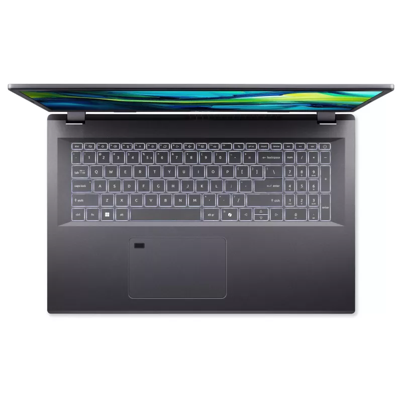 Sülearvuti Acer Aspire 17 A17-51M-51GJ — Intel Core 5 120U, 17,3-tolline Full HD, 16 GB LPDDR5, 1 TB SSD, Wi‑Fi 6E, Windows 11 Home, hall