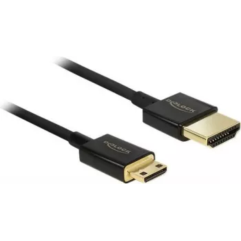 HDMI-kaabel DeLOCK 85118 0,25 m HDMI tüüp A tüüp C Must